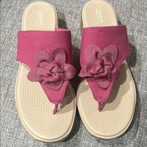 Women's Fuchsia Floral Sandals